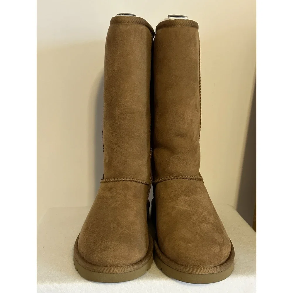 NEW UGG Australia Classic Tall Big‎ Kids Boot Youth sz.2 Style 5229K Chestnut
